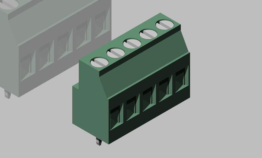 Morsettiere monopiano a vite